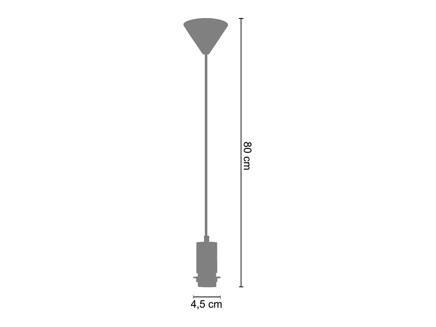 TOSEL Lámpara Suspendida^Pendel para Suspensión ,metal,,A80xD4,5xP4,5cm Rojo