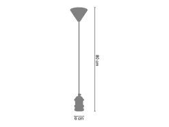 TOSEL Lámpara Suspendida^Pendel para Suspensión ,metal,Bronce ,A80xD6xP6 cm Cobrizo