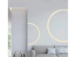 Perfil Neón SFLEX 24x18 Superficie Semicircular Curva Vertical para Tira LED IP20 hasta 15 mm 5 m