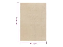 Hot Garden Furniture Phoebe Alfombra de pelo corto 160x230 cm Beige