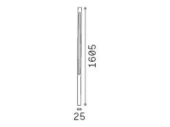 Piantana Moderna Jedi Metallo Antracite Led 25W 3000K Luce Calda
