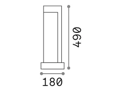 Sale Ideal Lux Piantana Moderna Titano Materie Plastiche Grigio Granito Led 9W 4000K H49Cm Blanco