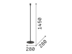 Piantane - Lampade Da Terra Set Metallo Nero 1 Luce E27