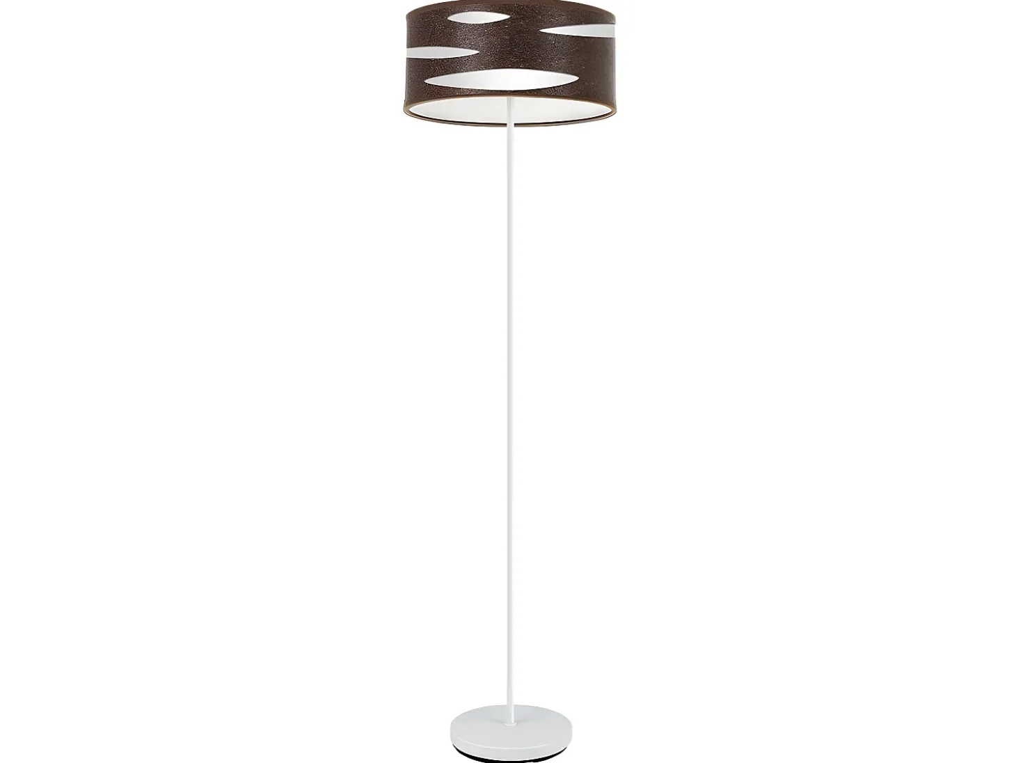 Pie De Salon Con Pantalla Oxido Y Metal Blanco Odra