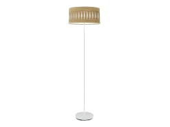 AKUNADECOR Lámpara De Pie^Pie De Salon Piron Color Madera Clara Y Metal Blanco
