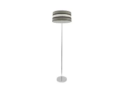 AKUNADECOR Lámpara De Pie^Pie Salon Tricolor Topo/beis/negro Con1luz Modelo Karla Plateado