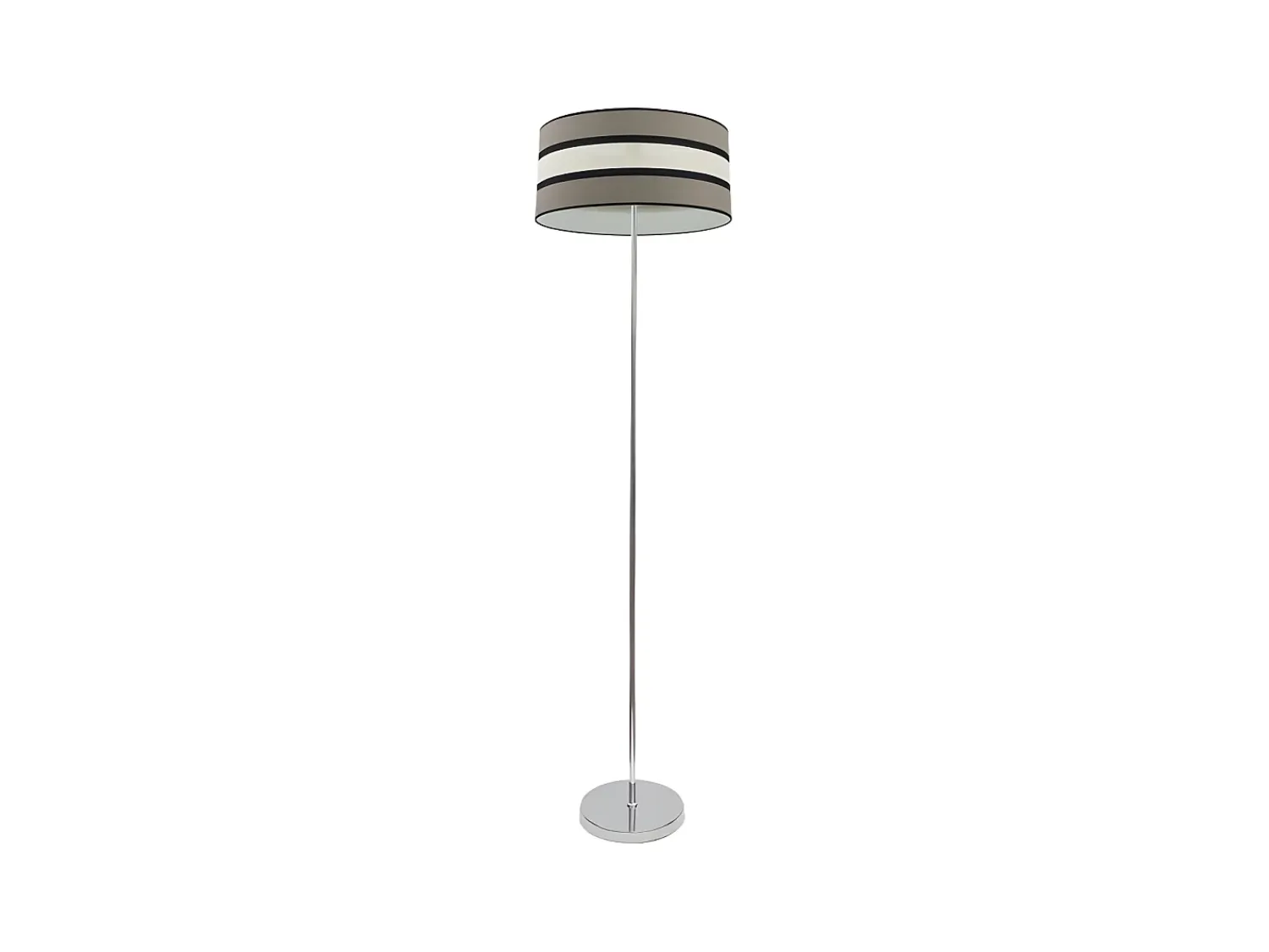 AKUNADECOR Lámpara De Pie^Pie Salon Tricolor Topo/beis/negro Con1luz Modelo Karla Plateado