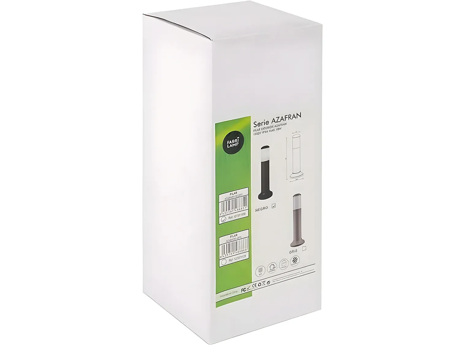 AKUNADECOR Pilar De Luz Exterior Azafran 40 Cm Ip44 Gris