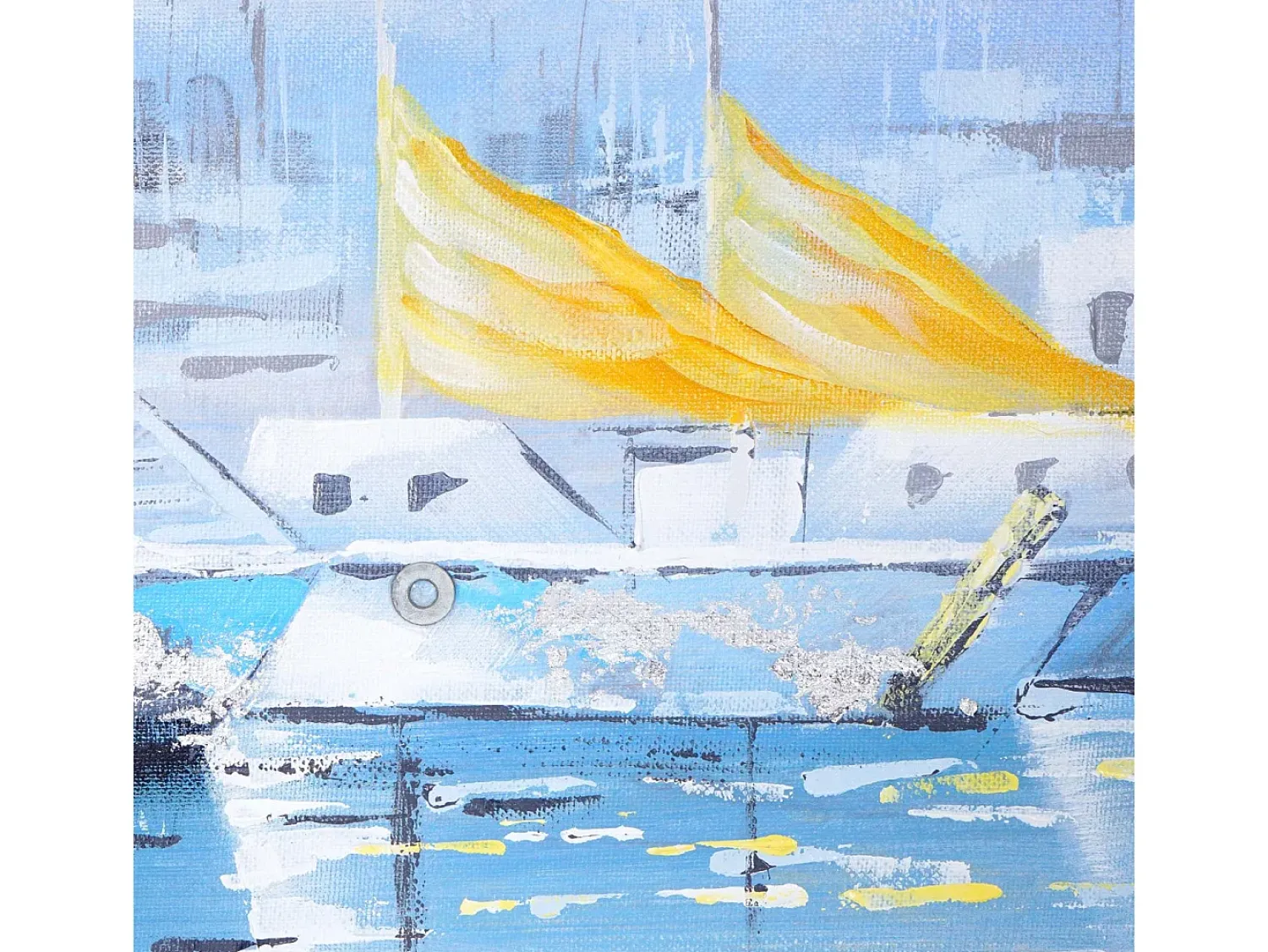 Sale MCW Pintura al óleo barcos pintados a mano Multicolor