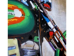 Pintura al óleo moto pintada a mano