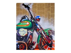 Pintura al óleo moto pintada a mano