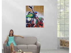Pintura al óleo moto pintada a mano