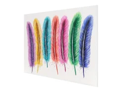 Pintura al óleo plumas pintadas a mano