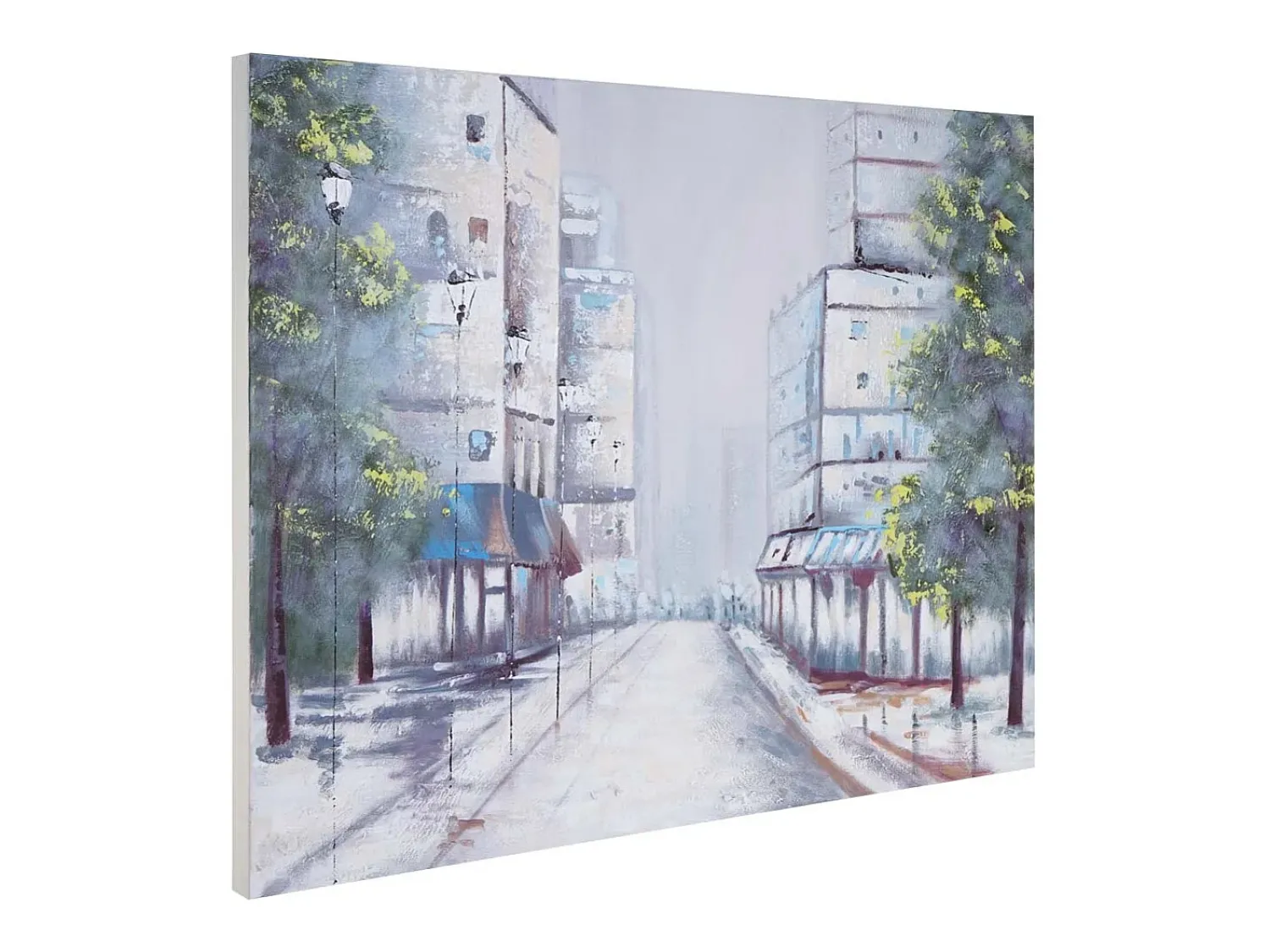Outlet MCW Pintura al óleo pueblo pintado a mano Multicolor