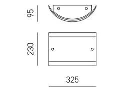 Sale Plafón Lecce de cristal satinado 32,5x23cm, 2 luces E27 max 42W, IP20, estructura de metal con detalles cromados, bombilla no incluida Blanco