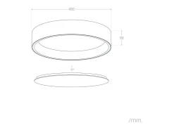 New Ledkia Plafón LED 20W Circular Metal Ø450 mm CCT Seleccionable Broadway Blanco / Dorado