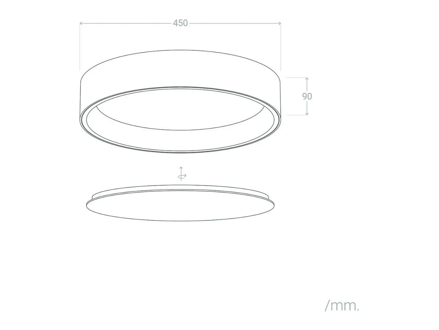 New Ledkia Plafón LED 20W Circular Metal Ø450 mm CCT Seleccionable Broadway Blanco / Dorado