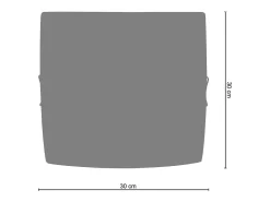 TOSEL Plafón^Plafón ,vidrio, ,A22xD35xP35cm Negro