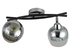 AKUNADECOR Aplique Para Pared^Plafon De 2 Focos Orientables Modelo Denali Cromo Plateado