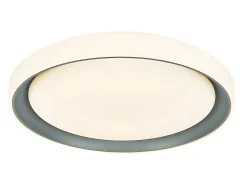 AKUNADECOR Plafón^Plafon De La Serie Luanda 96w Gris Con Control Remoto De Blanco