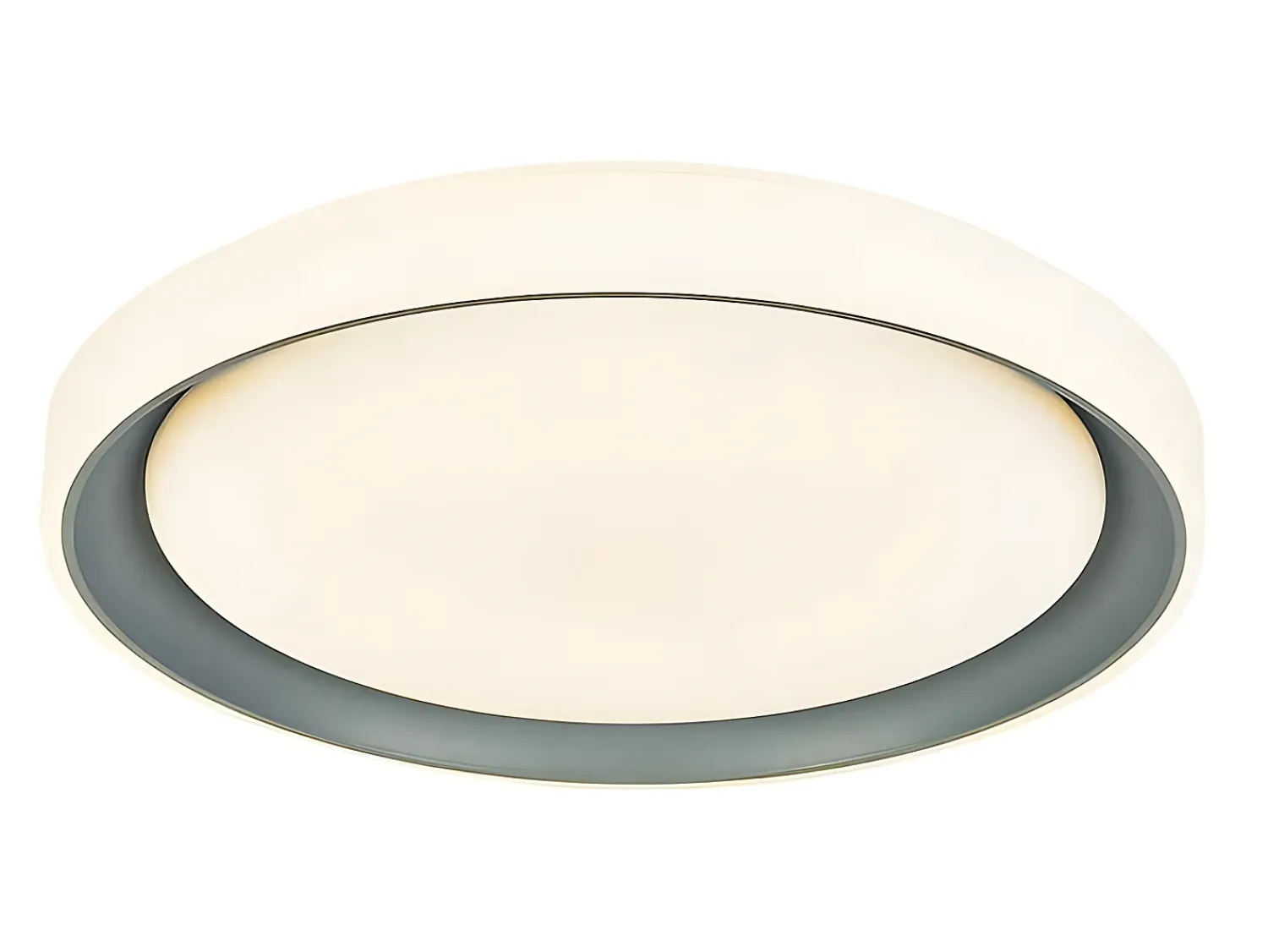 AKUNADECOR Plafón^Plafon De La Serie Luanda 96w Gris Con Control Remoto De Blanco
