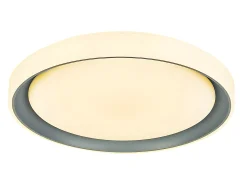 AKUNADECOR Plafón^Plafon De La Serie Luanda 96w Gris Con Control Remoto De Blanco