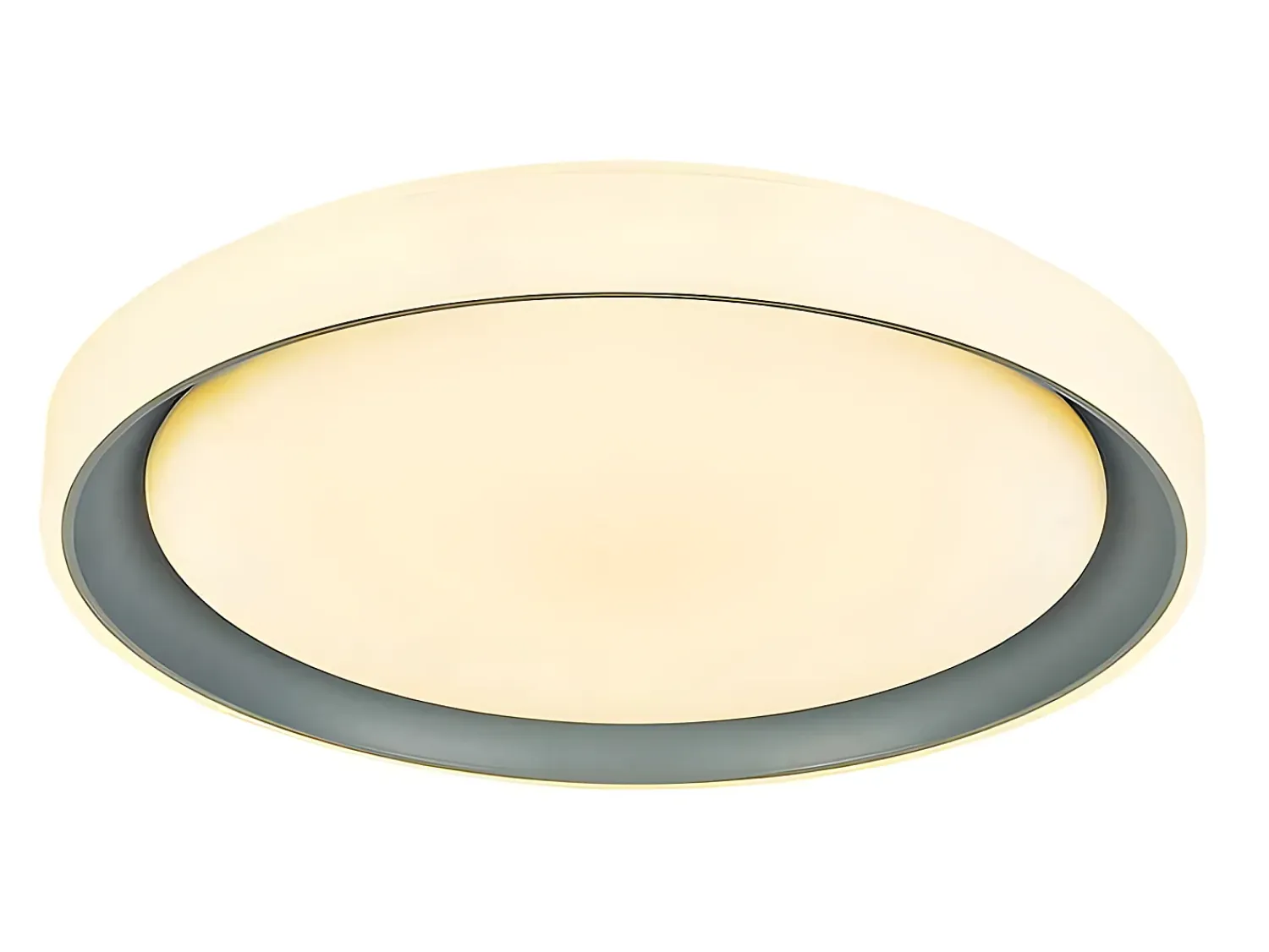 AKUNADECOR Plafón^Plafon De La Serie Luanda 96w Gris Con Control Remoto De Blanco