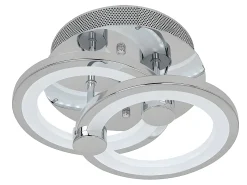 AKUNADECOR Plafón^Plafon Led 3 Temperaturas Sydney Cromo 32w Plateado