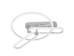 AKUNADECOR Plafón^Plafon Led Regulable C. Remoto Modelo Adhara Cromo Plateado