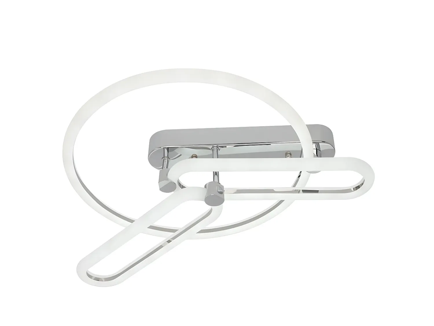 AKUNADECOR Plafón^Plafon Led Regulable C. Remoto Modelo Adhara Cromo Plateado