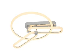 AKUNADECOR Plafón^Plafon Led Regulable C. Remoto Modelo Adhara Cromo Plateado