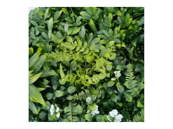 Planta artificial de pared - Modelo de flor blanca - Dimensiones : 100 x 100 cm