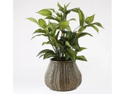 Mobilibrico Planta Artificial^Planta artificial de Poliéster y terracota - 65 x Ø40 - - HOSTA Verde