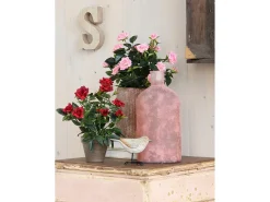 Mobilibrico Planta Artificial^Planta artificial de Poliéster y terracota - H33 x Ø25 - - ROSEBUSH Rosa