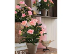 Mobilibrico Planta Artificial^Planta artificial de Poliéster y terracota - H33 x Ø25 - - ROSEBUSH Rosa
