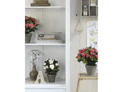 Mobilibrico Planta Artificial^Planta artificial de Poliéster y terracota - 27 x Ø20 - - AZALEA Blanco