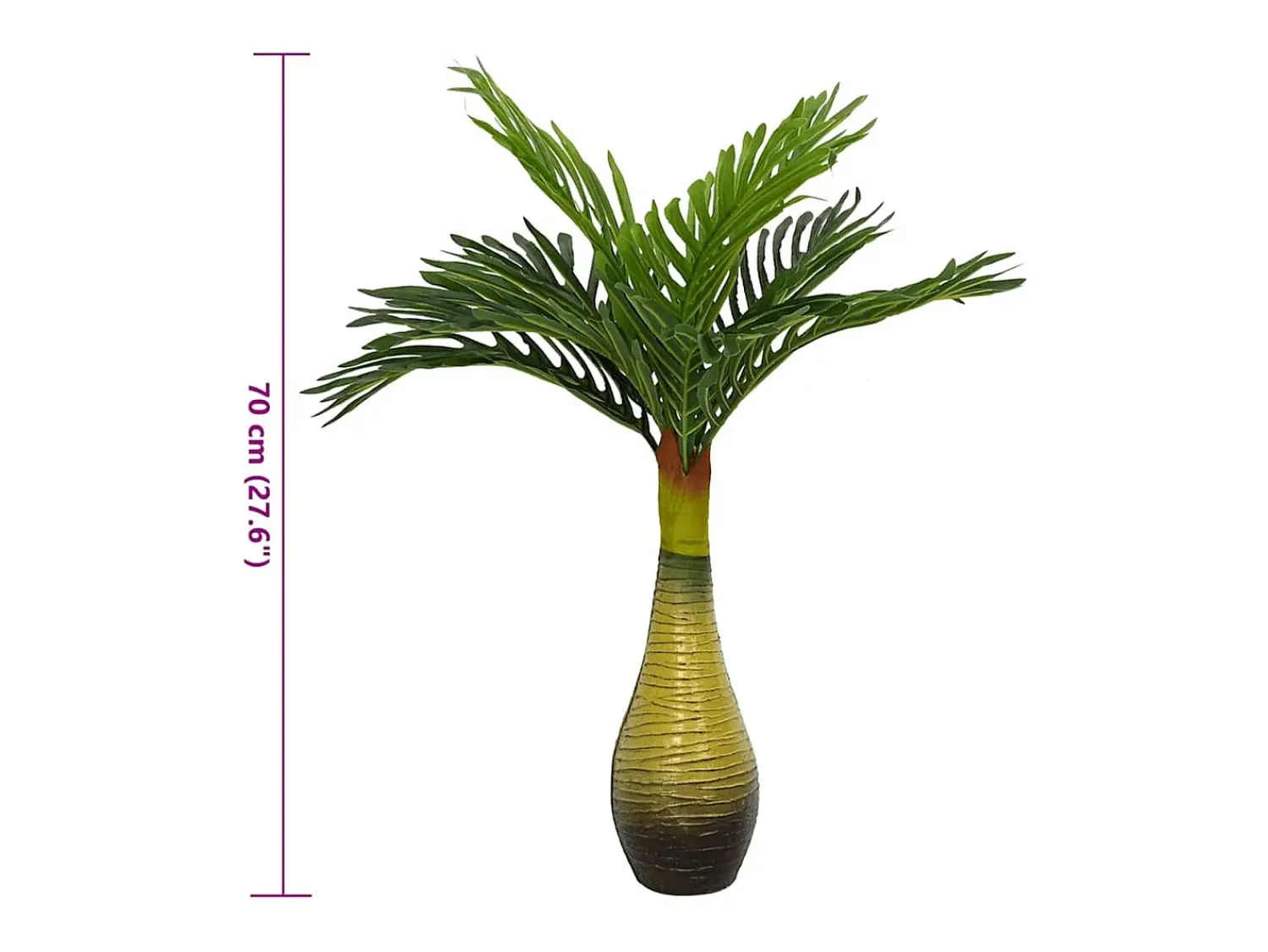 Best vidaxl Planta artificial Palma 9 hojas 70 cm Verde