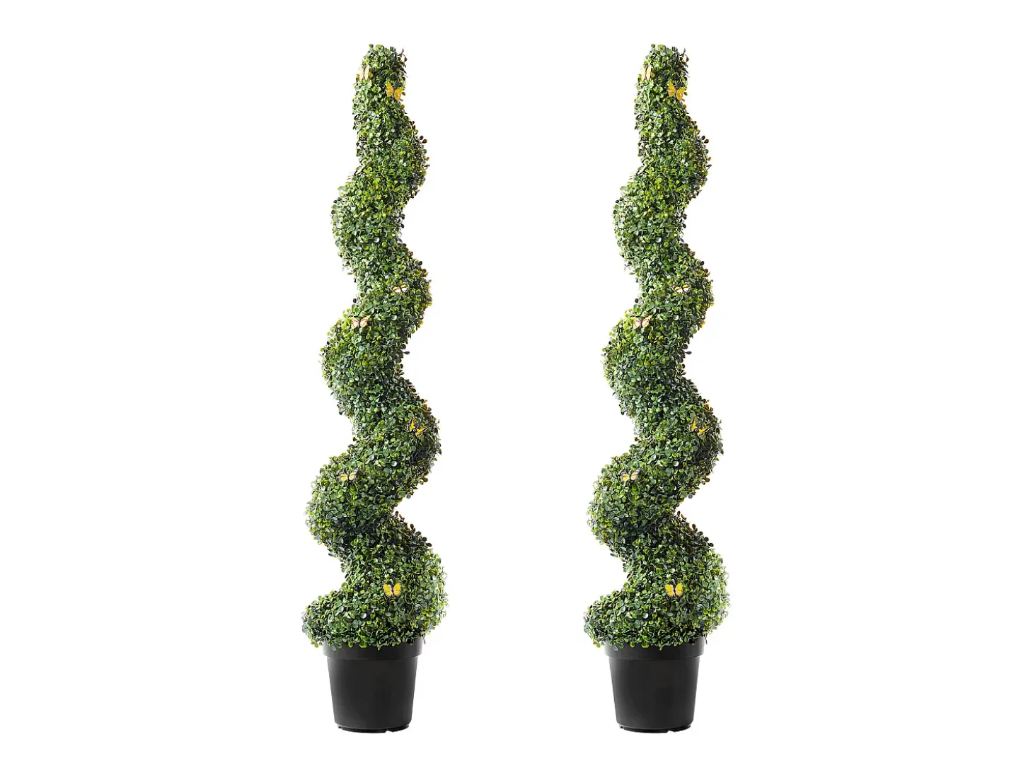 Planta Artificial, SucceBuy 150 cm Boj Artificial Topiario, Resistente a los Rayos UV, Decoraci贸n para el Hogar, 2 Unidades