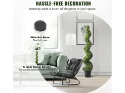 Planta Artificial, SucceBuy 150 cm Boj Artificial Topiario, Resistente a los Rayos UV, Decoraci贸n para el Hogar, 2 Unidades