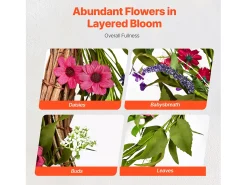 Planta Artificial, SucceBuy Corona Artificial de 55,88 cm, Decoración Rosa y Verde para todas las Estaciones