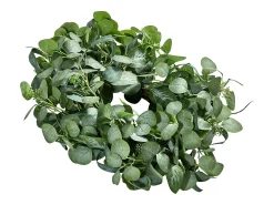 Planta Artificial^Planta Artificial, SucceBuy Corona Artificial de 66,04 cm, Hojas de Eucalipto , para todo el Año Verde