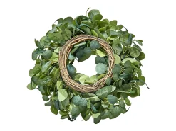 Planta Artificial^Planta Artificial, SucceBuy Corona Artificial de 66,04 cm, Hojas de Eucalipto , para todo el Año Verde