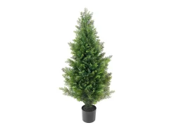 Planta Artificial, SucceBuy Paquete de 2 Árboles Topiarios Artificiales de Cedro de 91 cm Resistentes a los Rayos UV para Decoración Interior/Exterior Verde