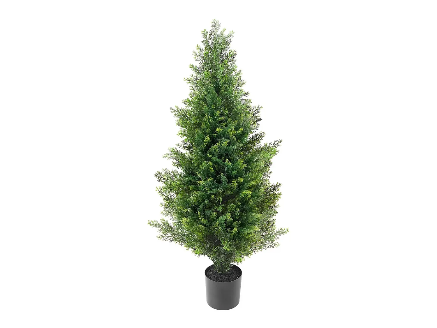 Planta Artificial, SucceBuy Paquete de 2 Árboles Topiarios Artificiales de Cedro de 91 cm Resistentes a los Rayos UV para Decoración Interior/Exterior Verde