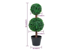 Best Planta de boj artificial con maceta forma esférica 60 cm Verde