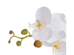 Planta de orquídea artificial con macetero blanca 75 cm ES824711