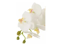 Planta de orquídea en textil blanco de 32x32x75 cm