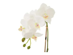 Planta de orquídea en textil blanco de 23x17x40 cm