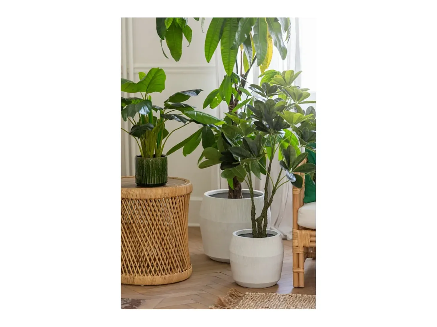 Planta plástico verde en maceta Alt. 70 cm