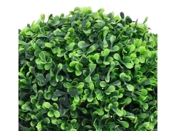 Plantas artificiales de boj (2 unidades, con macetas, bola verde, 37 cm)